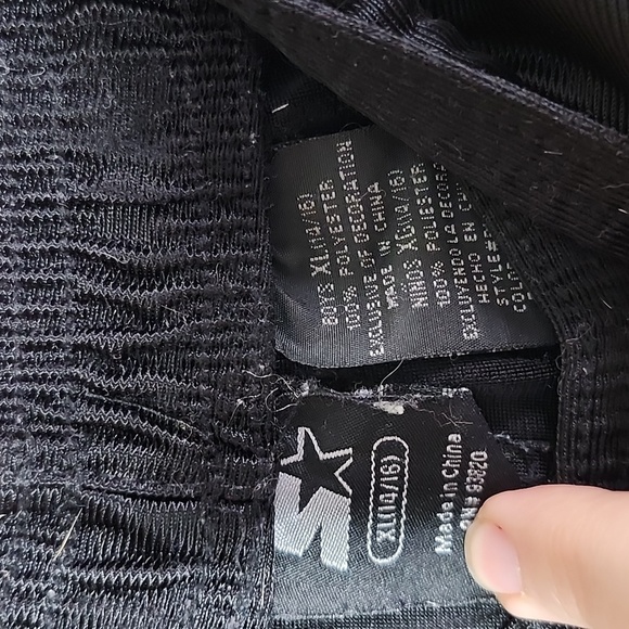 Starter Black Purple Tear Away Snap Track Pants with Purple Stripe XL 14/16 - Picture 5 of 9